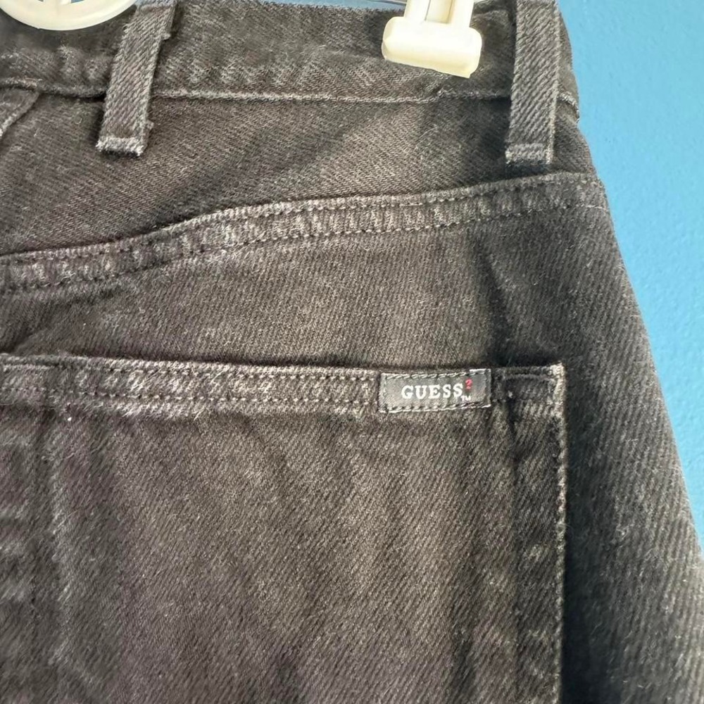 Vintage 90s Guess Jeans Women's Size 26 Denim Black Cotton Mid Rise‎ Grunge - Picture 7 of 8